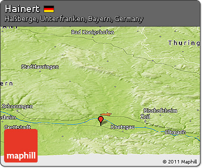 Physical Panoramic Map of Hainert