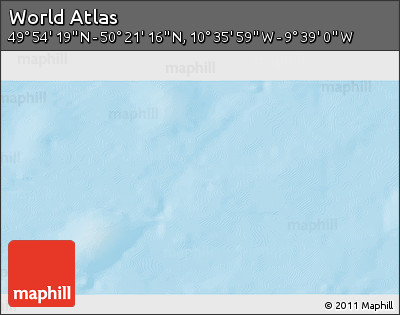 Physical 3D Map of the Area around 50° 7' 47" N, 10° 7' 30" W