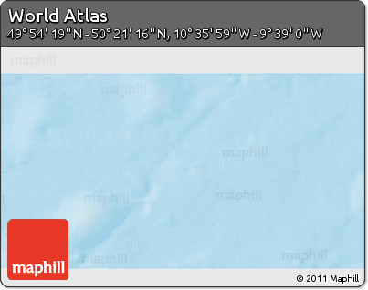 Physical 3D Map of the Area around 50° 7' 47" N, 10° 7' 30" W