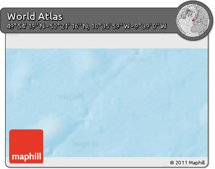 Shaded Relief 3D Map of the Area around 50° 7' 47" N, 10° 7' 30" W