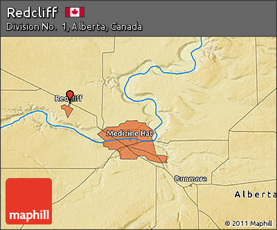 Physical 3D Map of Redcliff