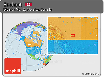 Political Location Map of Enchant