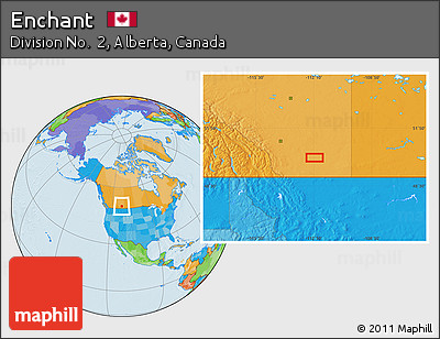 Political Location Map of Enchant