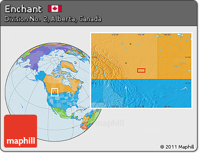 Political Location Map of Enchant