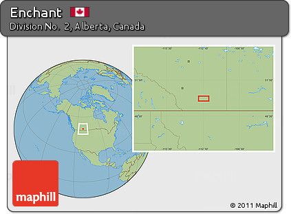 Savanna Style Location Map of Enchant