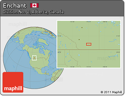 Savanna Style Location Map of Enchant