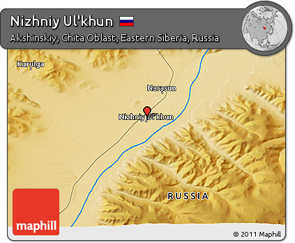 Physical 3D Map of Nizhniy Ul'khun