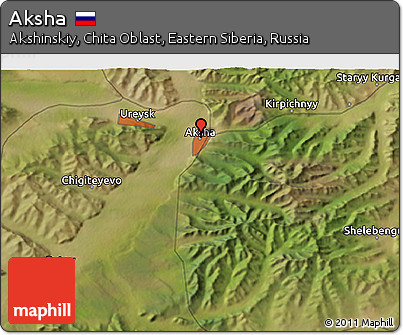 Satellite 3D Map of Aksha