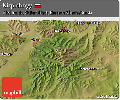 Satellite 3D Map of Kirpichnyy