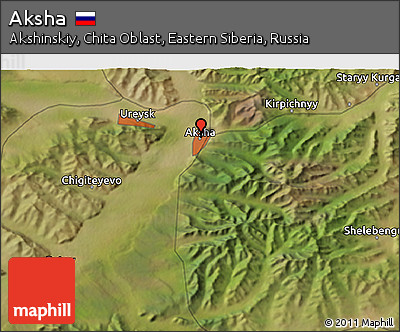 Satellite 3D Map of Aksha
