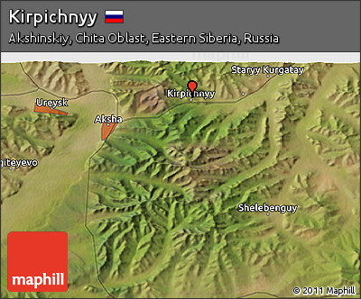 Satellite 3D Map of Kirpichnyy