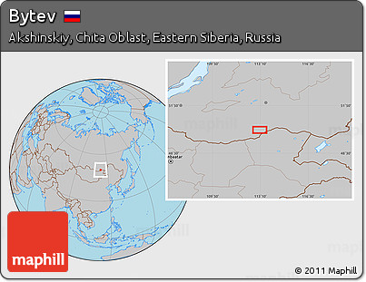 Gray Location Map of Bytev