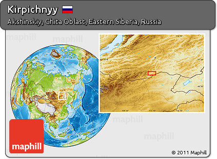 Physical Location Map of Kirpichnyy