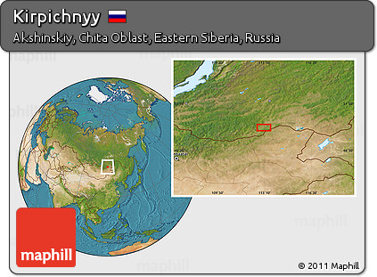 Satellite Location Map of Kirpichnyy