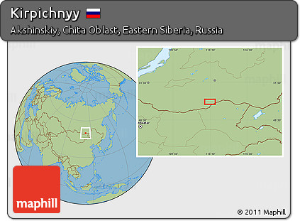 Savanna Style Location Map of Kirpichnyy