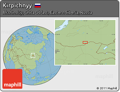 Savanna Style Location Map of Kirpichnyy