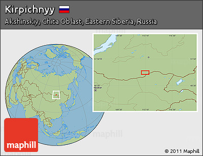 Savanna Style Location Map of Kirpichnyy