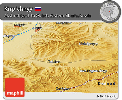 Physical Panoramic Map of Kirpichnyy