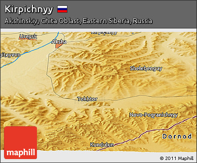 Physical Panoramic Map of Kirpichnyy