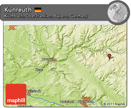 Physical 3D Map of Kunreuth