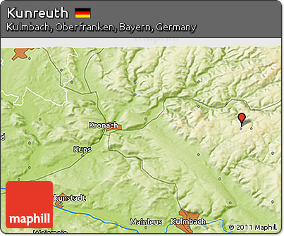 Physical 3D Map of Kunreuth