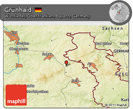Physical 3D Map of Grünhaid