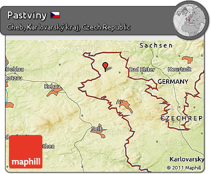 Physical 3D Map of Pastviny