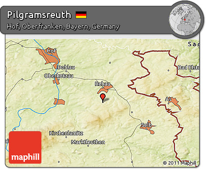Physical 3D Map of Pilgramsreuth