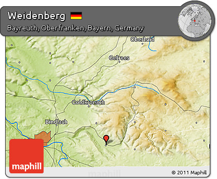 Physical 3D Map of Weidenberg