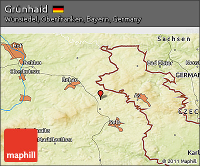 Physical 3D Map of Grünhaid