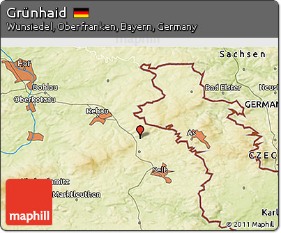 Physical 3D Map of Grünhaid