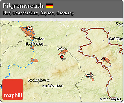 Physical 3D Map of Pilgramsreuth