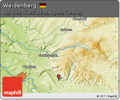 Physical 3D Map of Weidenberg