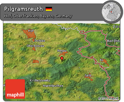 Satellite 3D Map of Pilgramsreuth