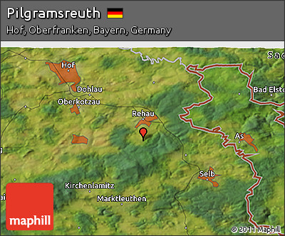 Satellite 3D Map of Pilgramsreuth