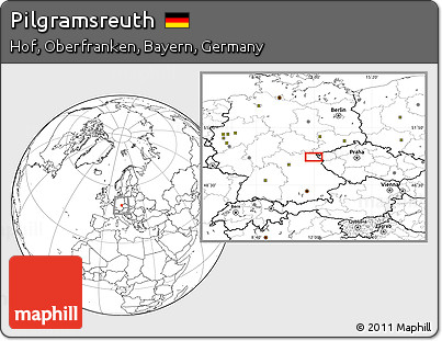 Blank Location Map of Pilgramsreuth