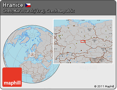 Gray Location Map of Hranice