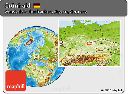 Physical Location Map of Grünhaid