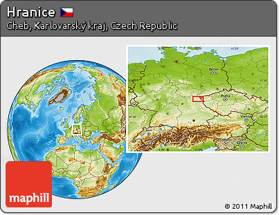 Physical Location Map of Hranice