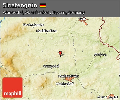Physical Map of Sinatengrün