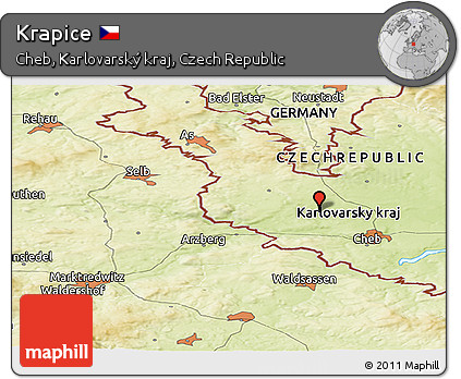 Physical Panoramic Map of Krapice