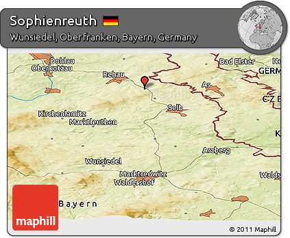 Physical Panoramic Map of Sophienreuth