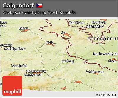 Physical Panoramic Map of Galgendorf