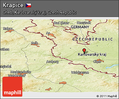 Physical Panoramic Map of Krapice