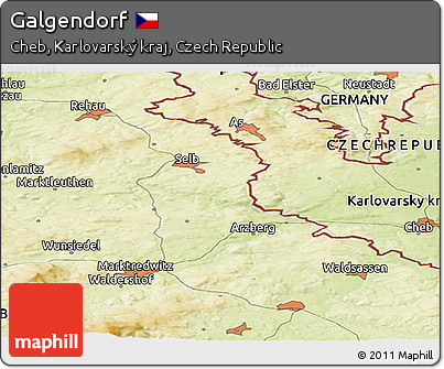 Physical Panoramic Map of Galgendorf