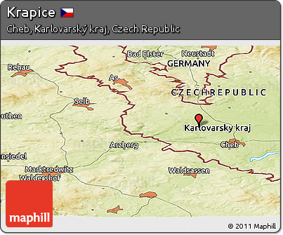 Physical Panoramic Map of Krapice