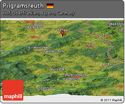 Satellite Panoramic Map of Pilgramsreuth