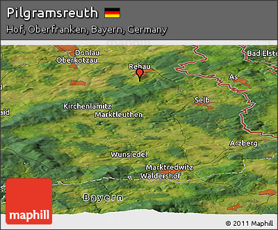 Satellite Panoramic Map of Pilgramsreuth