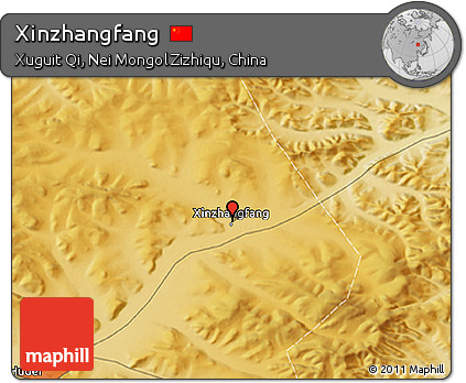 Physical 3D Map of Xinzhangfang