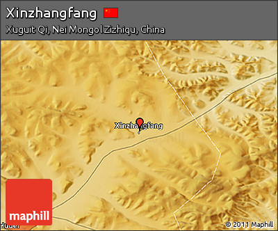 Physical 3D Map of Xinzhangfang